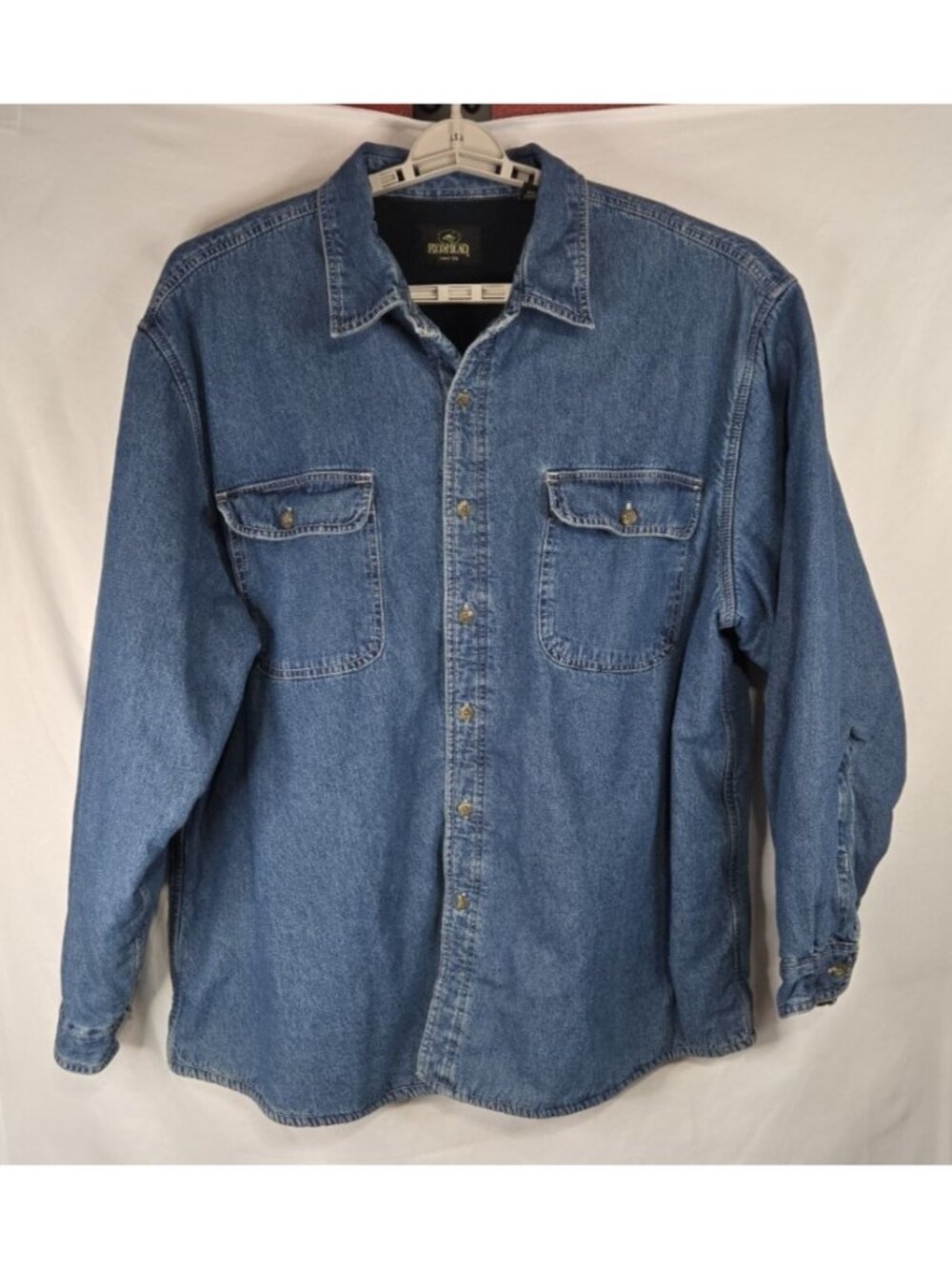 Vintage Redhead Denim Work Shirt Jacket Mens Size XLarge Fleece Lined Jacket